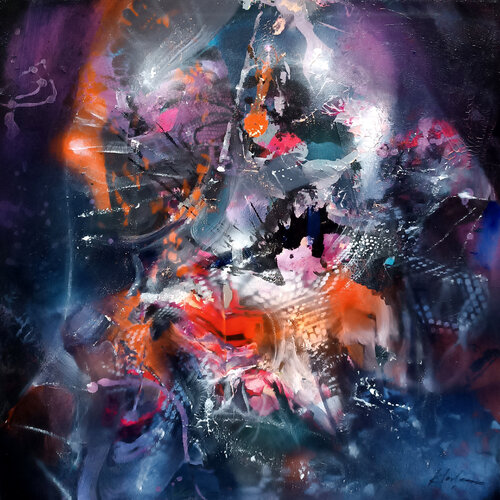 Dreams, metamorphosis, spiritual urgency Kloska fanstastic masterpiece par Ovidiu Kloska, Peinture en vente sur Singulart