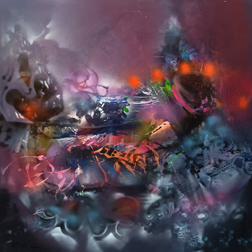 Whispers Beyond the Lace Curtain Kloska fanstastic masterpiece di Ovidiu Kloska, Pittura in vendita su Singulart