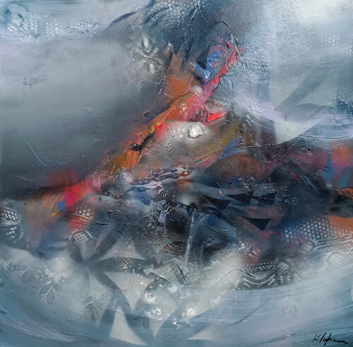 Echoes of the Inner Horizon Fantastic Mindscape by O Kloska par Ovidiu Kloska, Peinture en vente sur Singulart