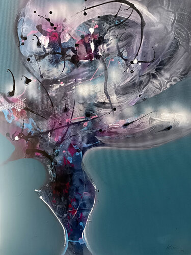 Floral Memory on the Verge of Disappearance Still Life masterpiece by O KLOSKA par Ovidiu Kloska, Peinture en vente sur Singulart