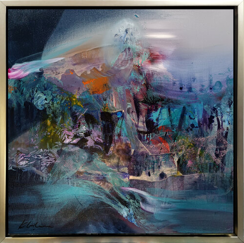 Fragments from the Mind’s Horizon  Fantastic Mindscape by O Kloska di Ovidiu Kloska, Pittura in vendita su Singulart