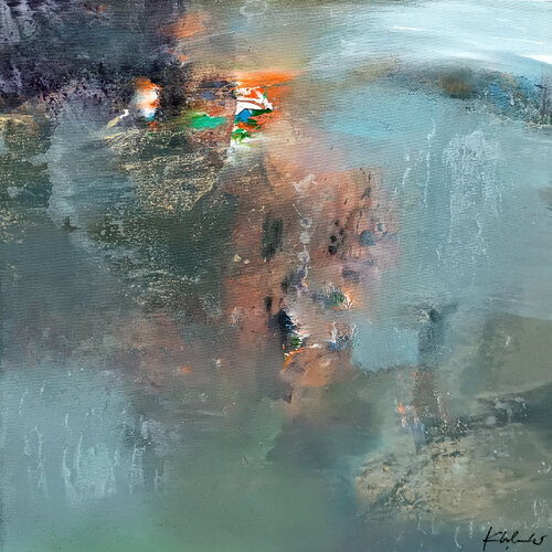 Echoes of eternal space midscape by master O KLOSKA de Ovidiu Kloska, Pintura a la venta en Singulart
