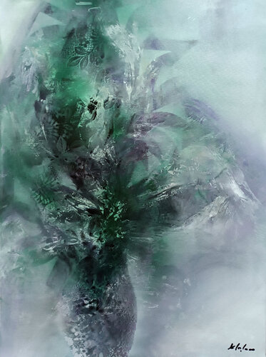 Eternity Written in Mist Still Life masterpiece by O KLOSKA van Ovidiu Kloska, Schilderij te koop op Singulart
