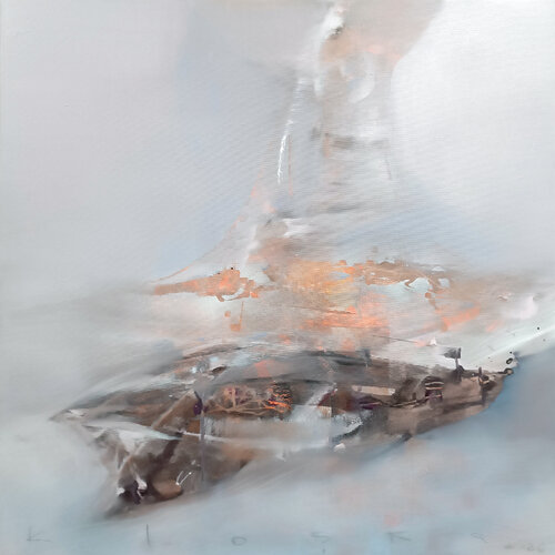 Cycle of remembering fantastic midscape by master O KLOSKA par Ovidiu Kloska, Peinture en vente sur Singulart