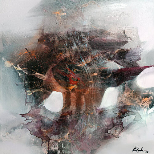 The Shape Memory Leaves fantastic midscape by master O KLOSKA di Ovidiu Kloska, Pittura in vendita su Singulart