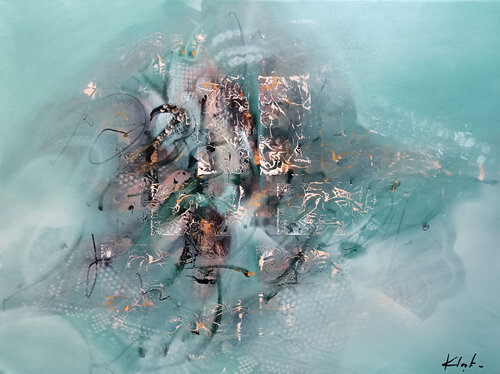 Intimate Calligraphies of Forgetting 2 fascinating dreamscape by Ovidiu Kloska van Ovidiu Kloska, Schilderij te koop op Singulart