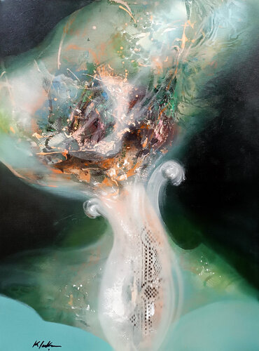 Spring Eternity outer space still life Still Life masterpiece by O KLOSKA by Ovidiu Kloska, Painting for Sale on Singulart