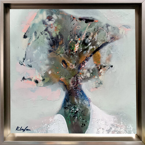 Kafkaesque Eternity with Flowers at 7p 7.03.2026 small  masterpiece by O KLOSKA di Ovidiu Kloska, Pittura in vendita su Singulart