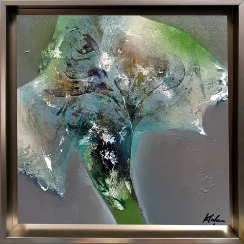 Kafkaesque Eternity with Flowers at 7p 15.03.2026 small  masterpiece by O KLOSKA di Ovidiu Kloska, Pittura in vendita su Singulart