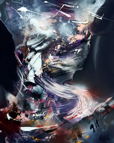 I Love to Eat Bacon, Too #10 — Figure Dissolving Into Light von Ovidiu Kloska, Malerei kaufen auf Singulart
