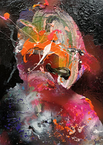 I Love to Eat Bacon, Too #2 — Deconstructed Identity by Ovidiu Kloska, Painting for Sale on Singulart