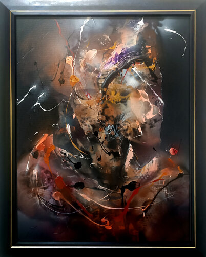 I Love to Eat Bacon, Too #12 — Human Portrait Lost Under Erosion von Ovidiu Kloska, Malerei kaufen auf Singulart