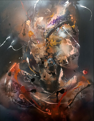 I Love to Eat Bacon, Too #12 — Human Portrait Lost Under Erosion by Ovidiu Kloska, 絵画 for Sale on Singulart