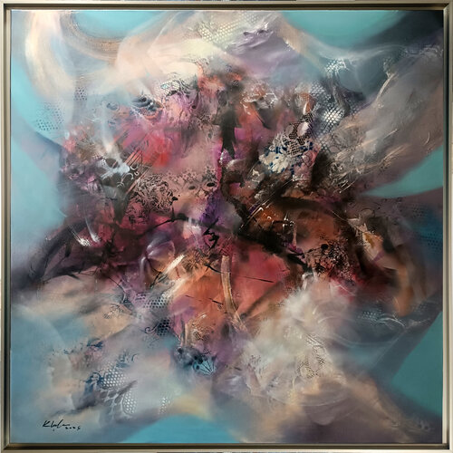Song for a Living Cloud – Large Contemporary Abstract Painting by Ovidiu Kloska di Ovidiu Kloska, Pittura in vendita su Singulart