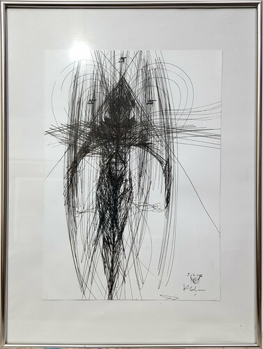 Unique way to draw angel compositions signals metaphysical art by O KLOSKA di Ovidiu Kloska, Disegno in vendita su Singulart