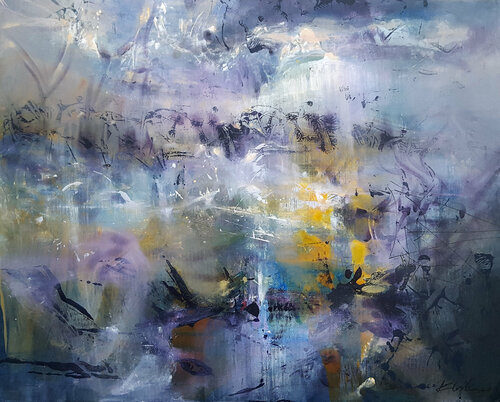 Chaos Beauty LARGE PAINTING MINDSCAPE LIGHTSCAPE BY O KLOSKA par Ovidiu Kloska, Peinture en vente sur Singulart