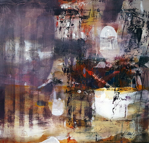 Gate to yourself series Composition 1 Original O Kloska painting par Ovidiu Kloska, Peinture en vente sur Singulart