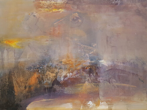 Taking a bow spiritual gostly romantic mindscape lightscape landscape by O KLOSKA par Ovidiu Kloska, Peinture en vente sur Singulart