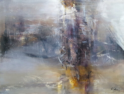 Large painting Bridge to healing unique style mindscape lightscape by O KLOSKA par Ovidiu Kloska, Peinture en vente sur Singulart