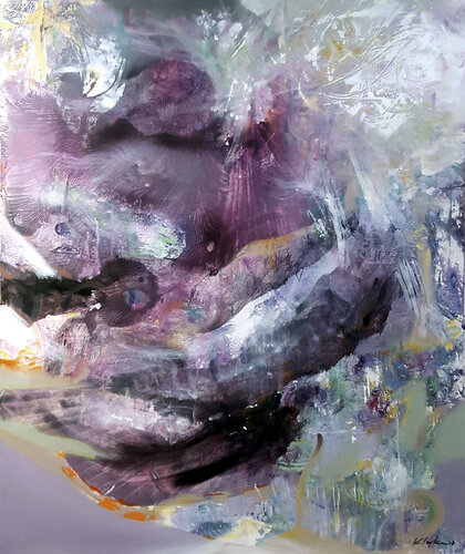 AND THEN I FALL AND NEVER TOUCH THE GROUND ANOTHER LARGE MASTERPICE BY O KLOSKA par Ovidiu Kloska, Peinture en vente sur Singulart