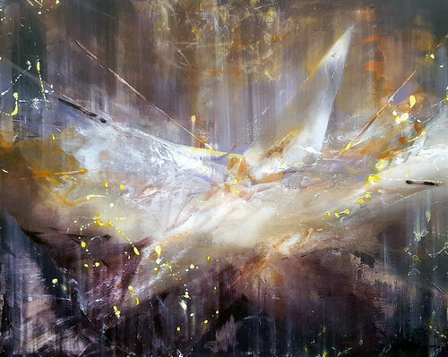The last dream of a silk worm 3 by Kloska par Ovidiu Kloska, Peinture en vente sur Singulart