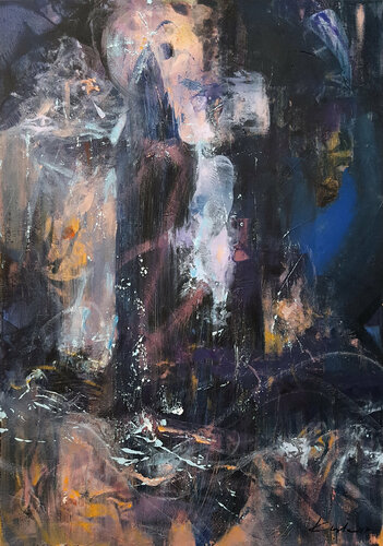 ALONE TO THE INVISIBLE TOUCH 2 ONEIRIC DREAMSCAPE BY OVIDIU KLOSKA par Ovidiu Kloska, Peinture en vente sur Singulart
