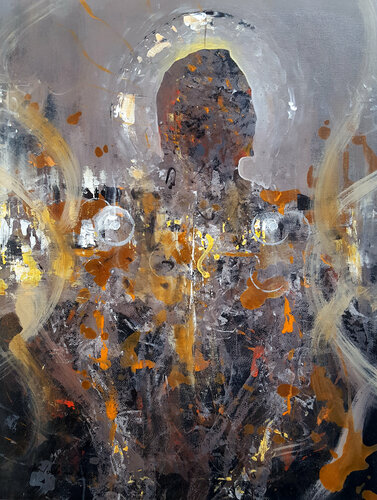 KLOSKA S PAINTINGS INVITES US TO TRAVEL TO ABSOLUTE WOW ANGELS HUMAN FLYING di Ovidiu Kloska, Pittura in vendita su Singulart