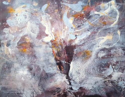 Abtract light flowers of eternity light painting by O KLOSKA par Ovidiu Kloska, Peinture en vente sur Singulart