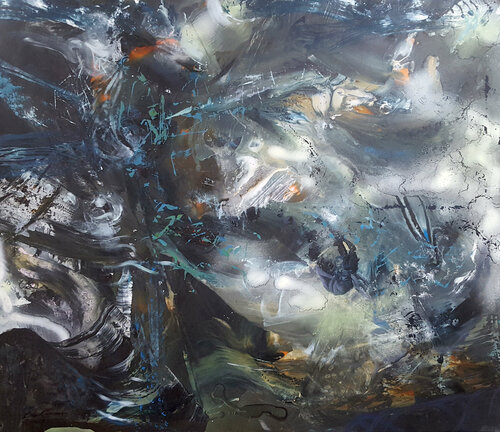 CHILDHOOD DREAM COLORFULL ABSTRACT FASCINATING PAINTING BY O KLOSKA par Ovidiu Kloska, Peinture en vente sur Singulart