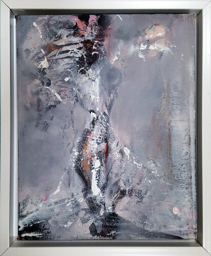 Beautiful ghostly light spiritual still life unique style by O KLOSKA van Ovidiu Kloska, Schilderij te koop op Singulart