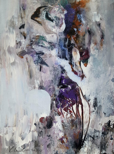 Spontaneous still life flowers of eternity O KLOSKA van Ovidiu Kloska, Schilderij te koop op Singulart