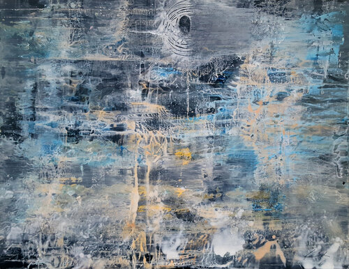 A loop prayer to the abyss signed O Kloska van Ovidiu Kloska, Schilderij te koop op Singulart