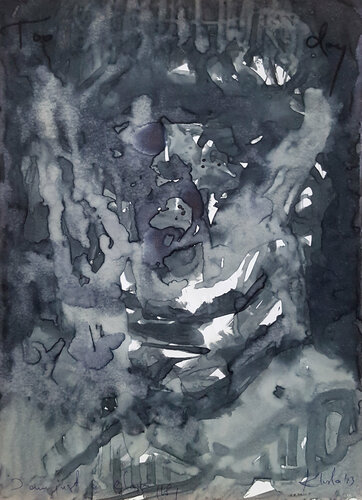 I am just a clown 18 human condition drama spontaneous ink painting on paper KLOSKA par Ovidiu Kloska, Dessin en vente sur Singulart