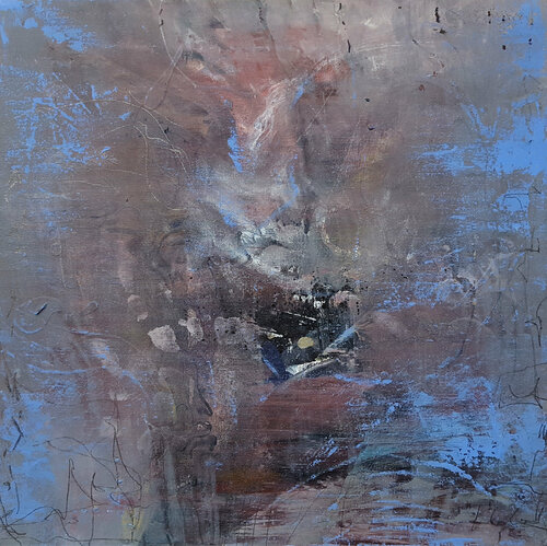 Beautiful abstract darkscape spiritual art Composition 24 - We Are Star Dust by  Kloska di Ovidiu Kloska, Pittura in vendita su Singulart