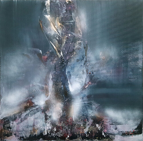 Ghostly Enigmatic Cosmic Light Still Life Signed Ovidiu Kloska di Ovidiu Kloska, Pittura in vendita su Singulart