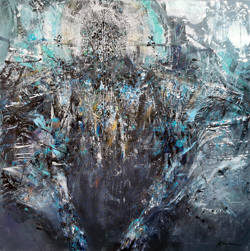 Abstract angel oneiric huge XXL painting by O KLOSKA di Ovidiu Kloska, Pittura in vendita su Singulart