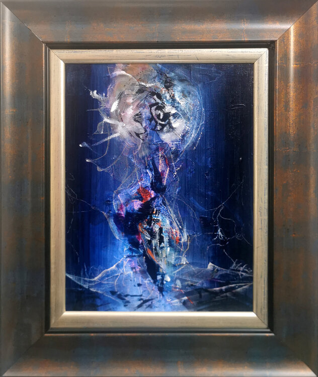 Framed fascinating still life flowers of eternity Kloska Ovidiu Kloska