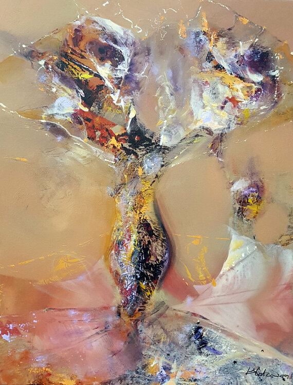Autmn colors melanchilic abstract still life by master O KLOSKA Ovidiu Kloska