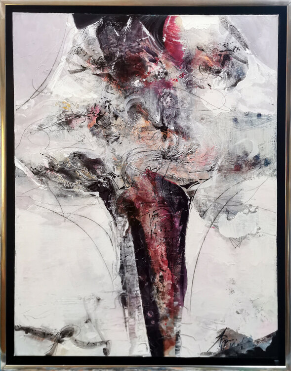 Framed melancholia still life about passing time metaphysical by O KLOSKA Ovidiu Kloska