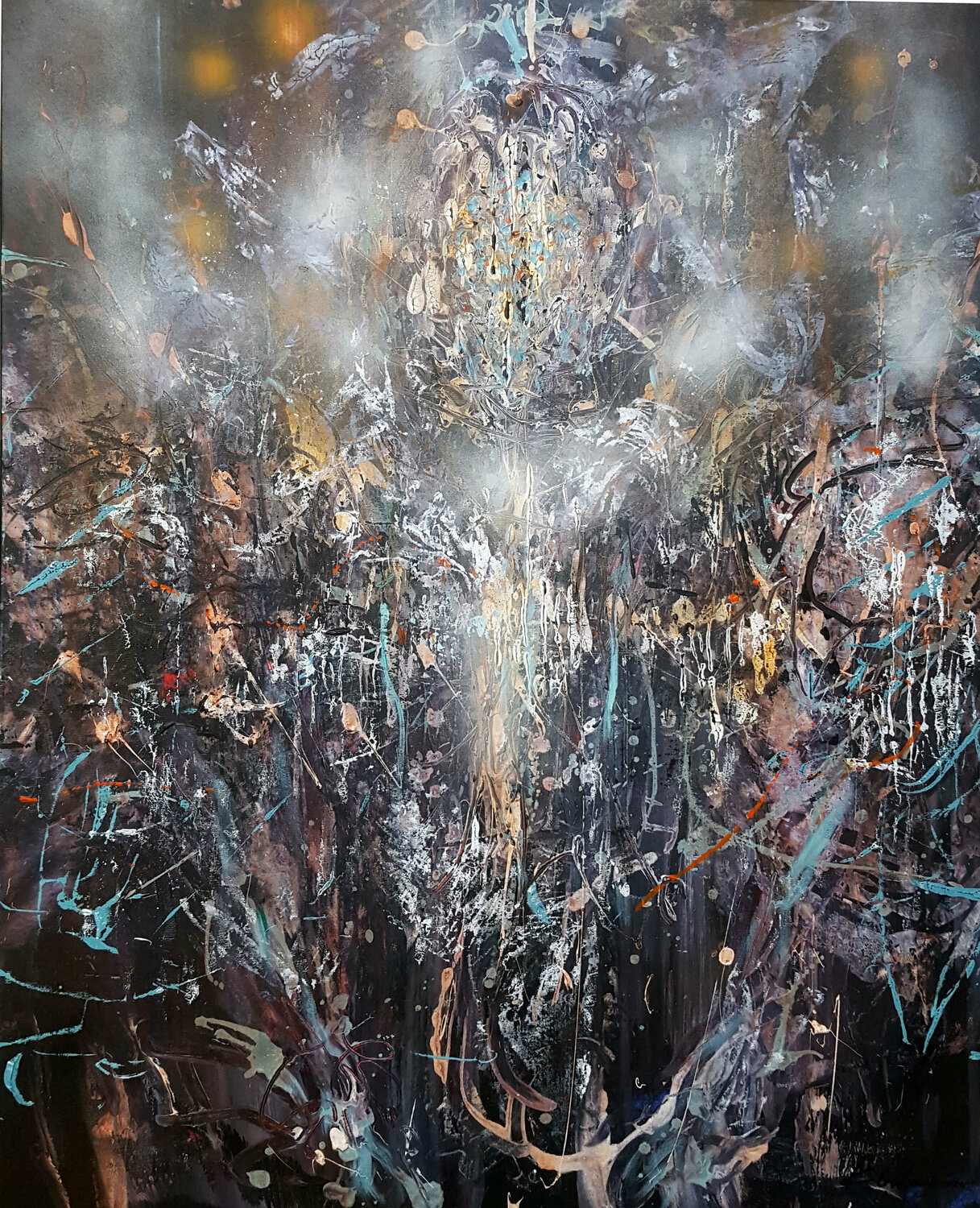 Eclectic Enigmatic Shape Incandescent Angel By KLOSKA Ovidiu Kloska Originalgemälde zu verkaufen