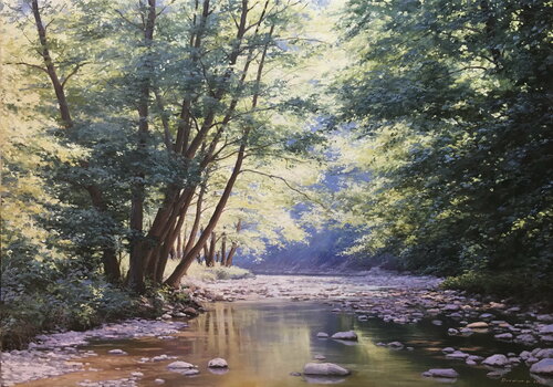 Morning on the Pshada River van Alik Oleynik, Schilderij te koop op Singulart