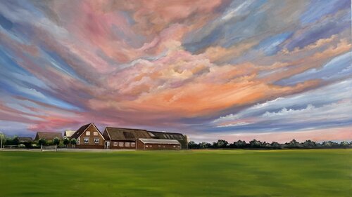 Dusk’s Embrace par Dolgor Dugarova, Peinture en vente sur Singulart