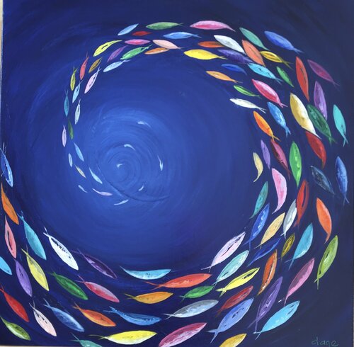La vague en couleurs von Dany Soyer, Malerei kaufen auf Singulart