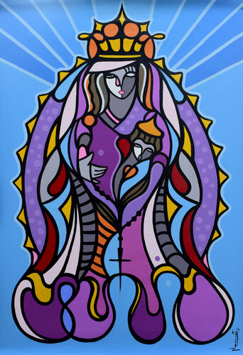 NUESTRA VIRGENCITA DEL ROSARIO by Néstor Neyret, Painting for Sale on Singulart