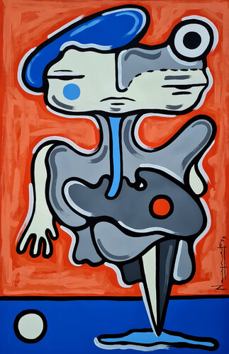 ALIMENTANDO A MI EGO van Néstor Neyret, Schilderij te koop op Singulart