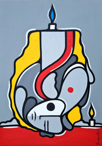 MUERTE Y RESURRECCIÓN DEL ARTISTA par Néstor Neyret, Peinture en vente sur Singulart