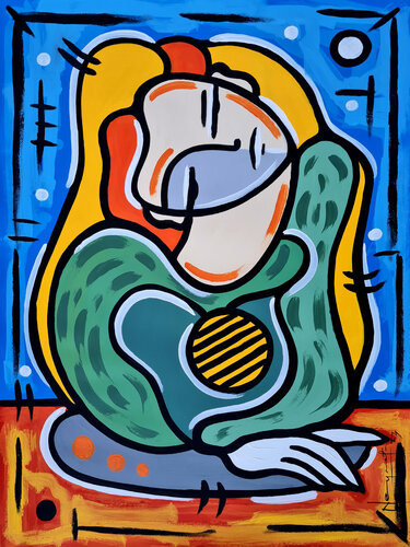 MUJER CORAZÓN DE GUITARRA di Néstor Neyret, Pittura in vendita su Singulart