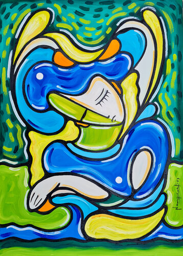 LA PASTORA DE GANSOS di Néstor Neyret, Pittura in vendita su Singulart