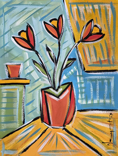 3 FLORES by Néstor Neyret, 종이 for Sale on Singulart