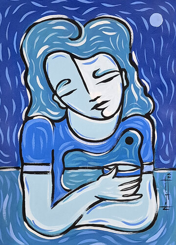 AZUL van Néstor Neyret, Werk op papier te koop op Singulart